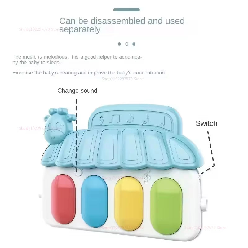 New Baby Activity Gym Play Mat with Music Rack Infant Crawl Puzzle Carpet Kid Toy Gifts for Baby Development and Entertainment