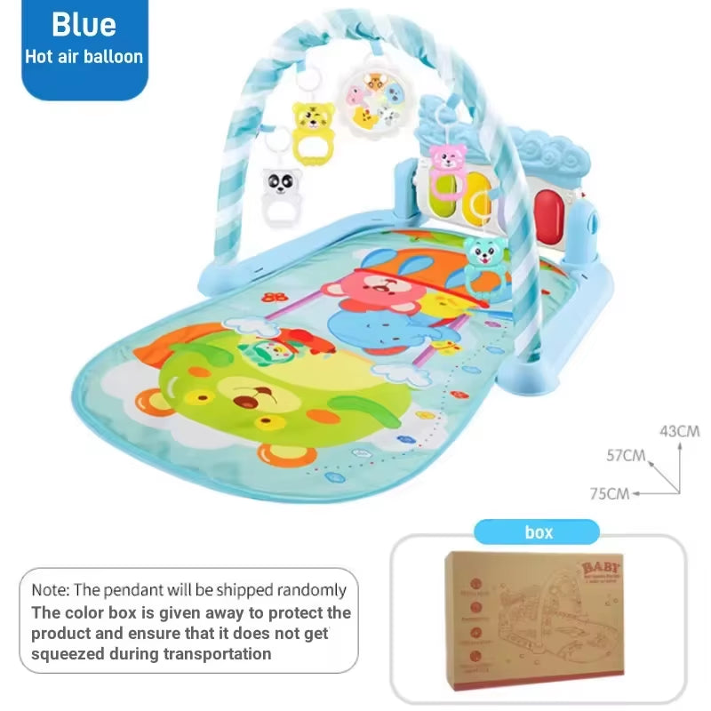 New Baby Activity Gym Play Mat with Music Rack Infant Crawl Puzzle Carpet Kid Toy Gifts for Baby Development and Entertainment