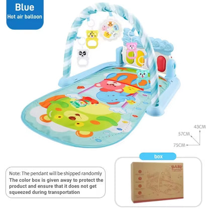 New Baby Activity Gym Play Mat with Music Rack Infant Crawl Puzzle Carpet Kid Toy Gifts for Baby Development and Entertainment